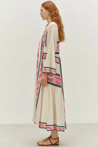 DEVOTION TWINS Power Long Dress - Navy/Red - Magpie Style