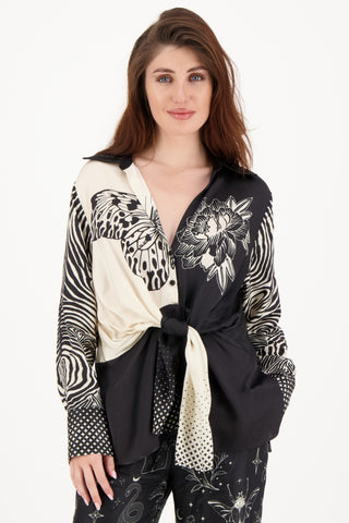 ME369 Reyna Tie Waist Shirt - Magic