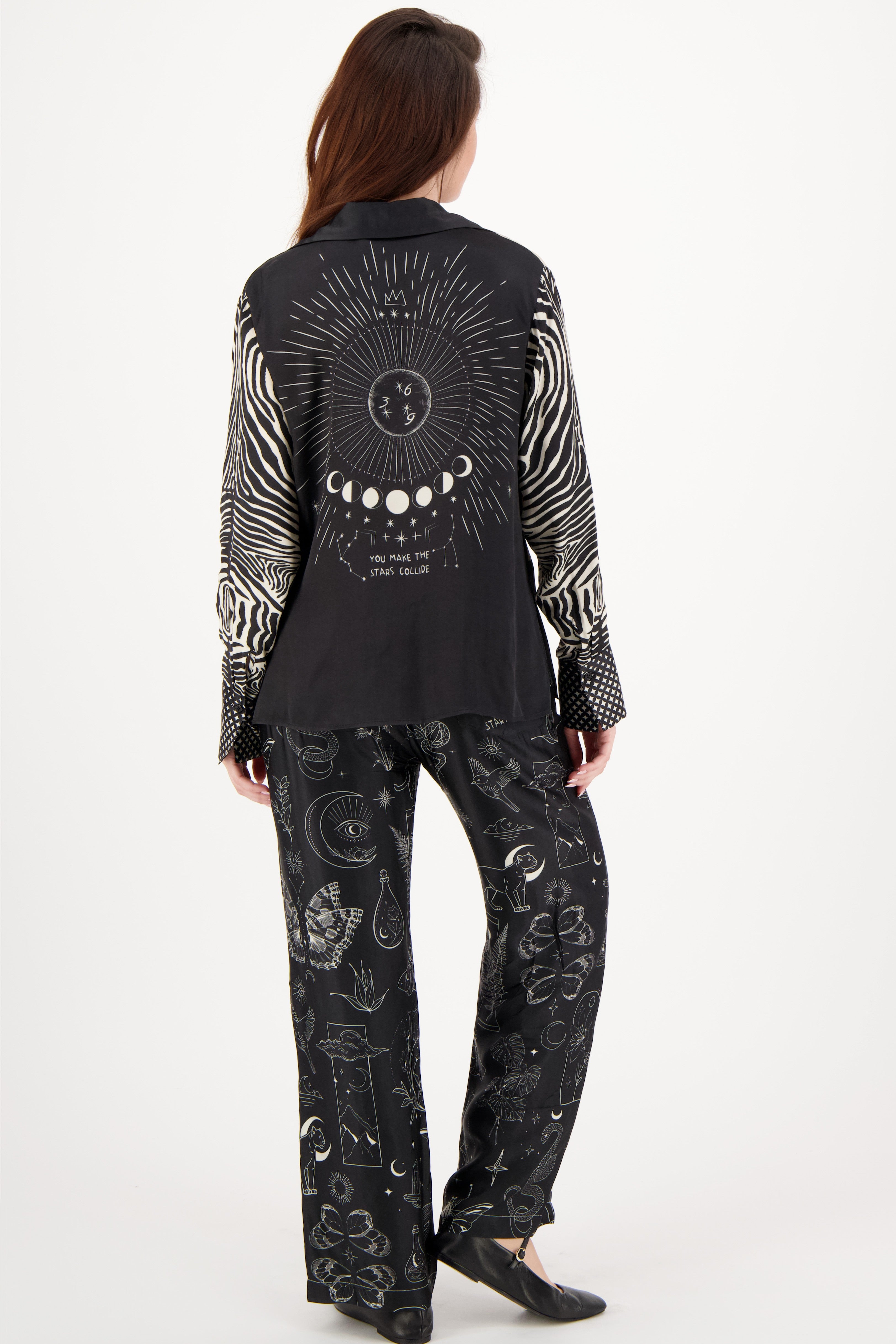 ME369 Reyna Tie Waist Shirt - Magic - Magpie Style