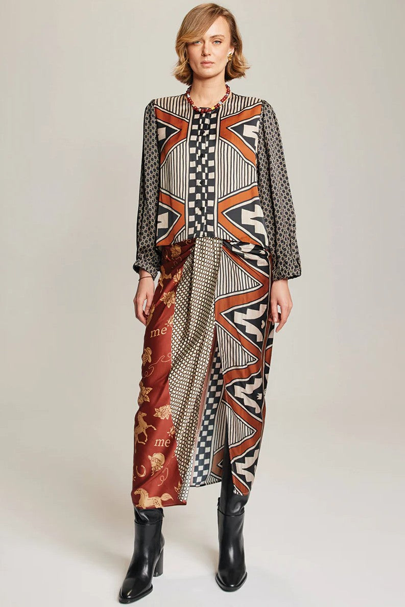 ME369 Luna Rodeo Tie Skirt - Magpie Style