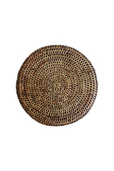 Rattan Round Place Mat - Brown