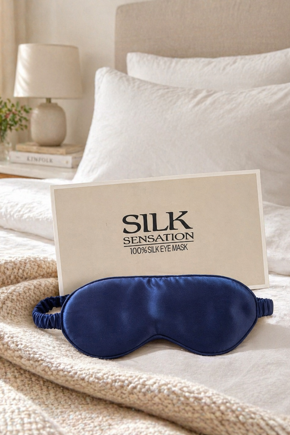 SILK SENSATION - Eye Mask - Royal Blue - Paula Ryan