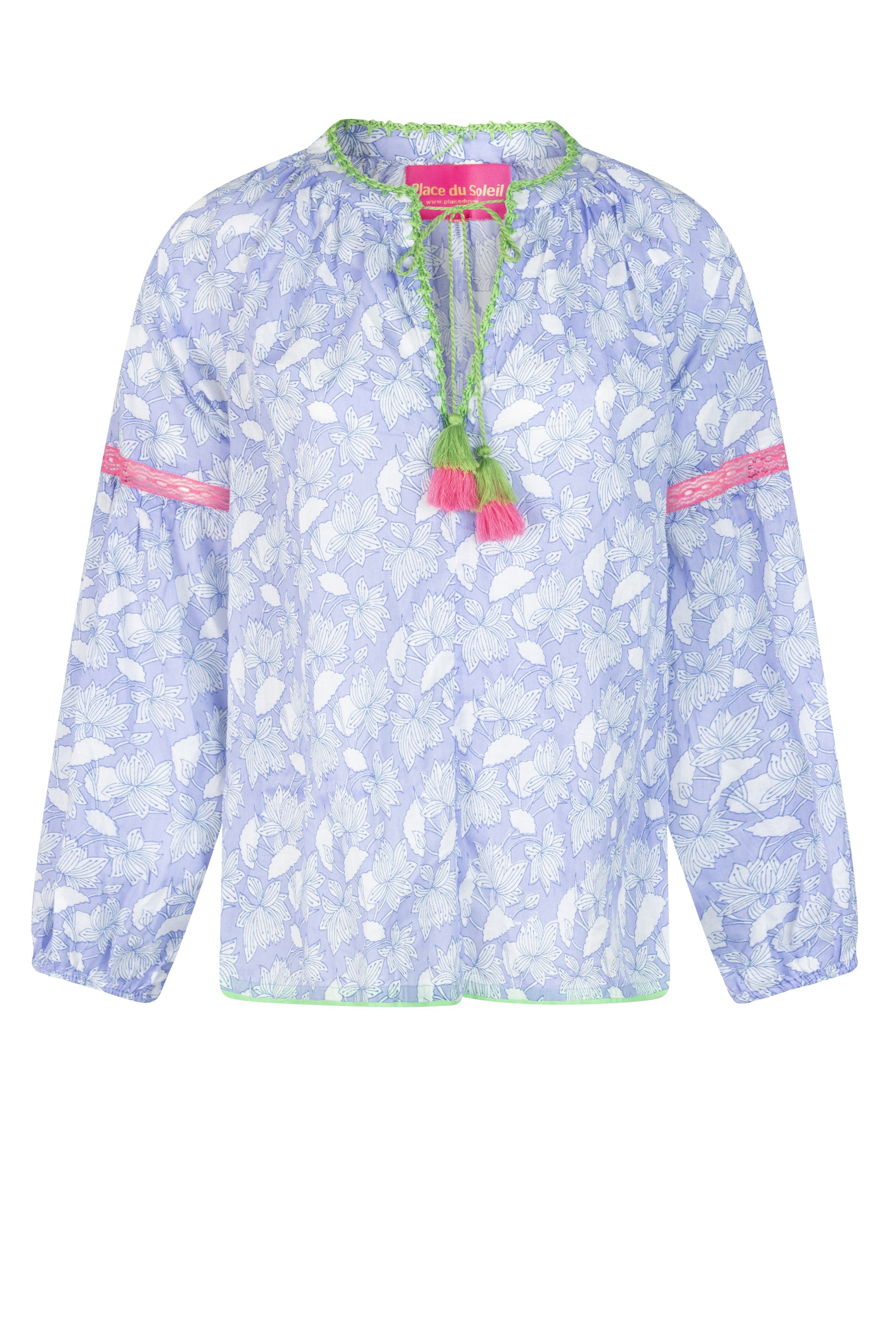 PLACE DU SOLEIL Lila Print Top - Lilac - Magpie Style