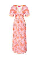 PLACE DU SOLEIL Lelies Long Dress - Pink/Yellow - Magpie Style