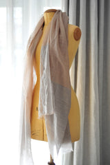 LUXURY CASHMERE COMPANY Chelsea Scarf - Taupe/Grey