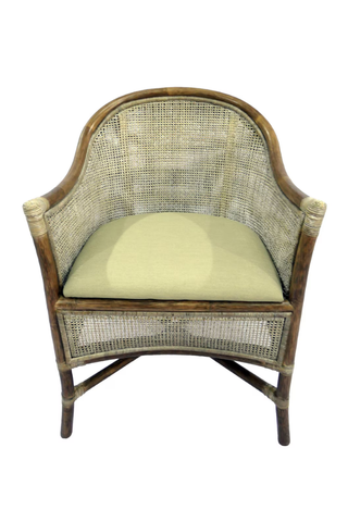 Sanur Armchair - Smoke Grey/White Wash & Oatmeal