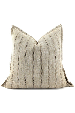 Dot Earth Striped Natural Cushion