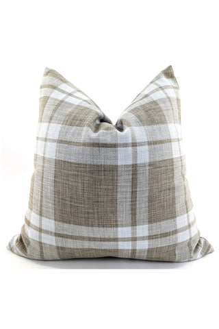 Brooks Sand Chequered Cushion