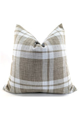 Brooks Sand Chequered Cushion
