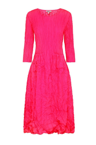 ALQUEMA 3/4 Sleeve Smash Pocket Dress - Mars Pink