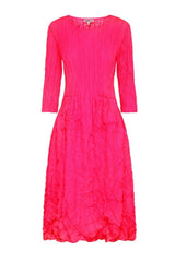 ALQUEMA 3/4 Sleeve Smash Pocket Dress - Mars Pink