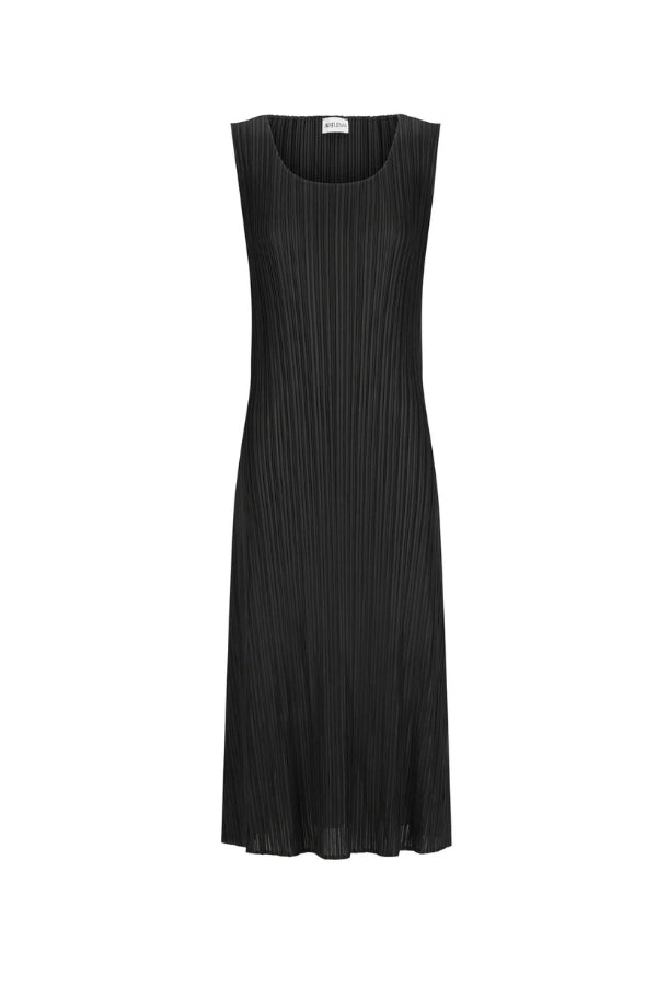 ALQUEMA Simply Pleat Luna Dress - Black - Magpie Style