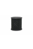 Bamileke Round Side Table - Aged Black - Magpie Style
