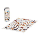Dog puzzle with storage tube