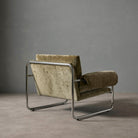 Zeke Armchair - Green & Chrome