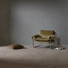 Zeke Armchair - Green & Chrome