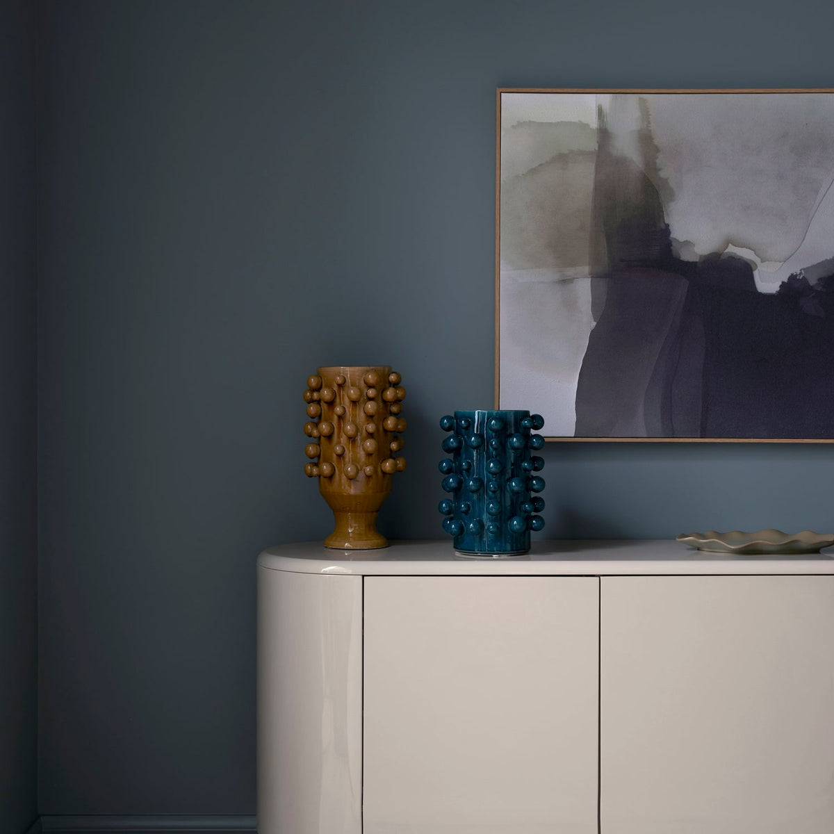 Odin Vase - Small Teal - detail or styling view 4