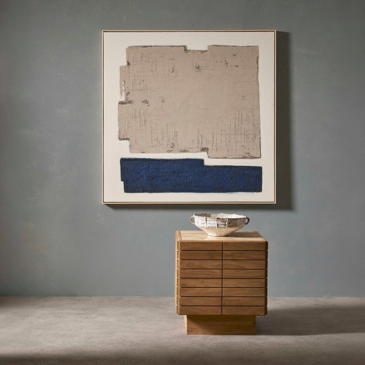 Earthen Strata Hand-Painted Wall Art - detail or styling view 2