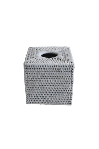 Square Tissue Cover - White