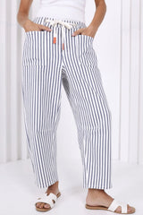 Carter Barrel Jean - Blue Stripe