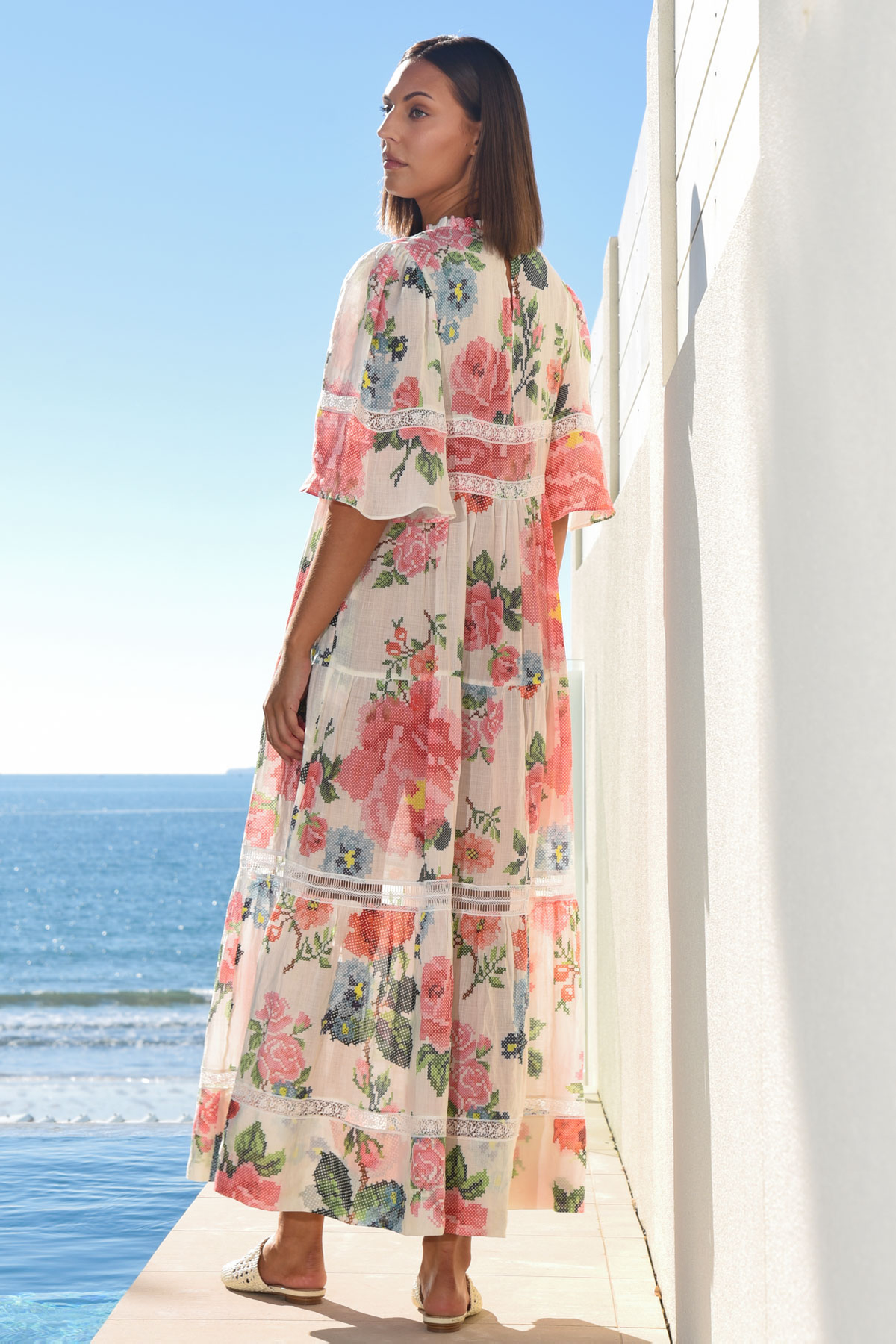 TRELISE COOPER Shop-A-Frolic Dress - White Floral – additional product view