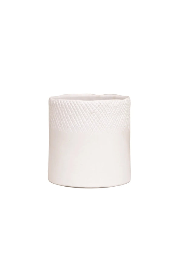 Scowle Planter Pot - White - Magpie Style