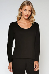 PAULA RYAN Easy Fit Scoop Neck Top - Merino