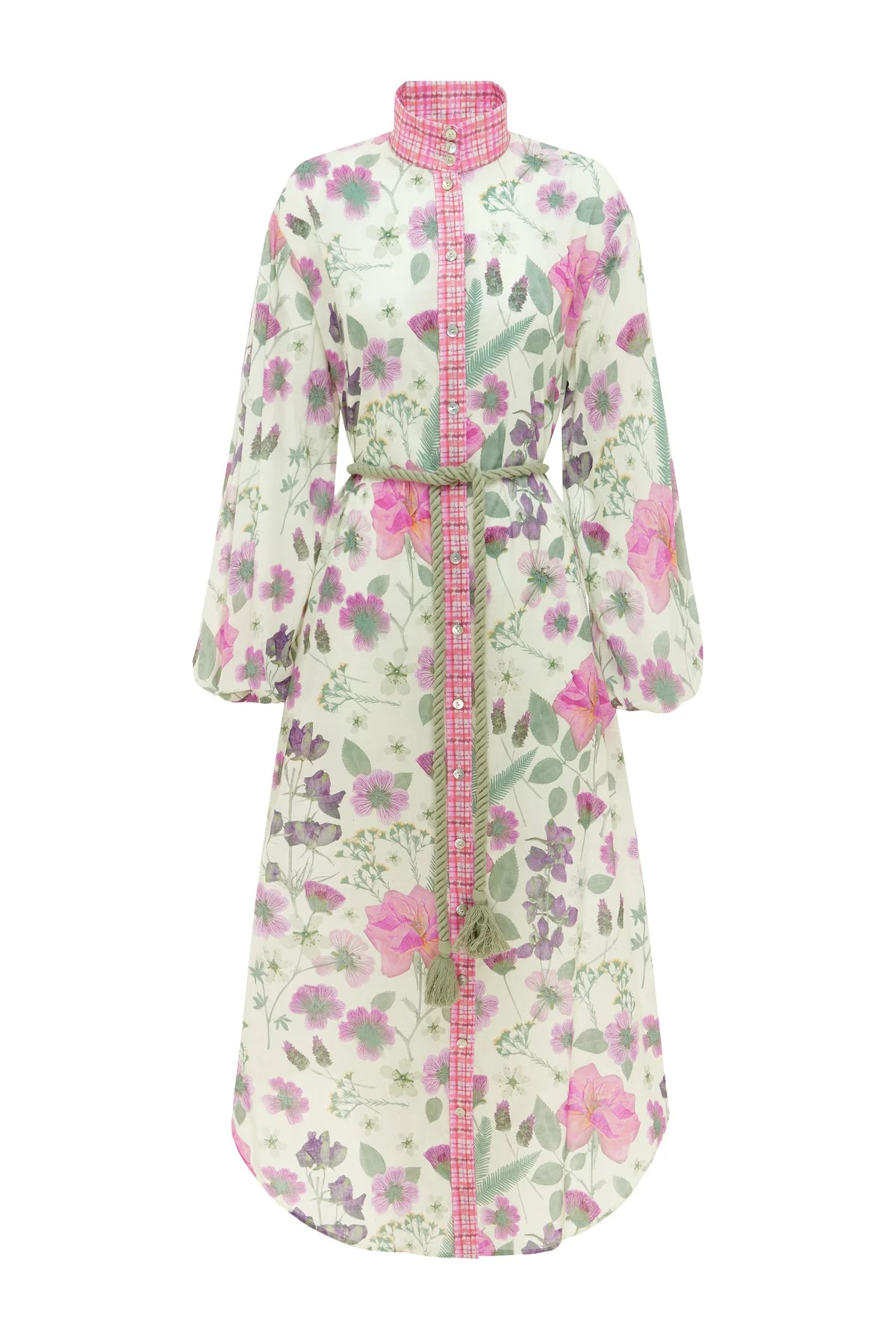 SUNSET LOVER - Foliage Shirt Dress Pressed Flora - Magpie Style
