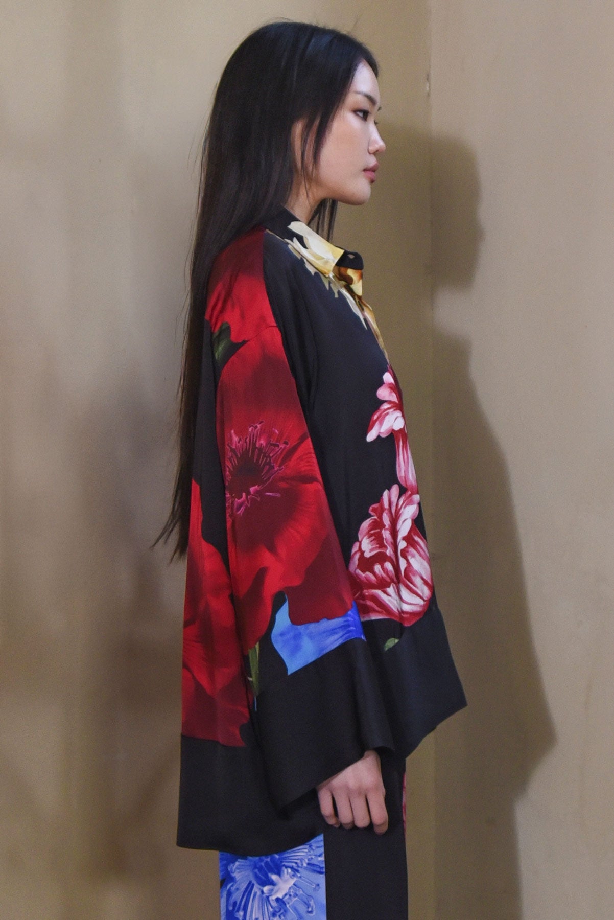 TRELISE COOPER Glossy Goddess Blouse - Black Floral - Magpie Style