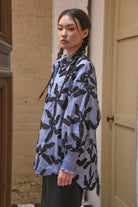 TRELISE COOPER Time to Shir Shirt - Blue Stripe/Black Lack - Magpie Style