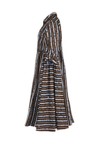 TRELISE COOPER Tied Effects Dress - Blue/Brown Stripe - Magpie Style