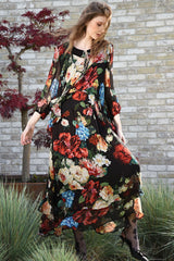 TRELISE COOPER Garden The Interruption Dress- Black Floral
