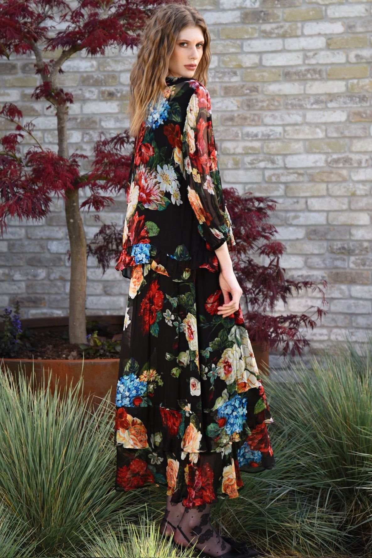 TRELISE COOPER Garden The Interruption Dress- Black Floral - Magpie Style