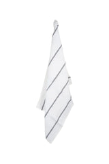 Woven Stripe Tea Towel - Off White & Black