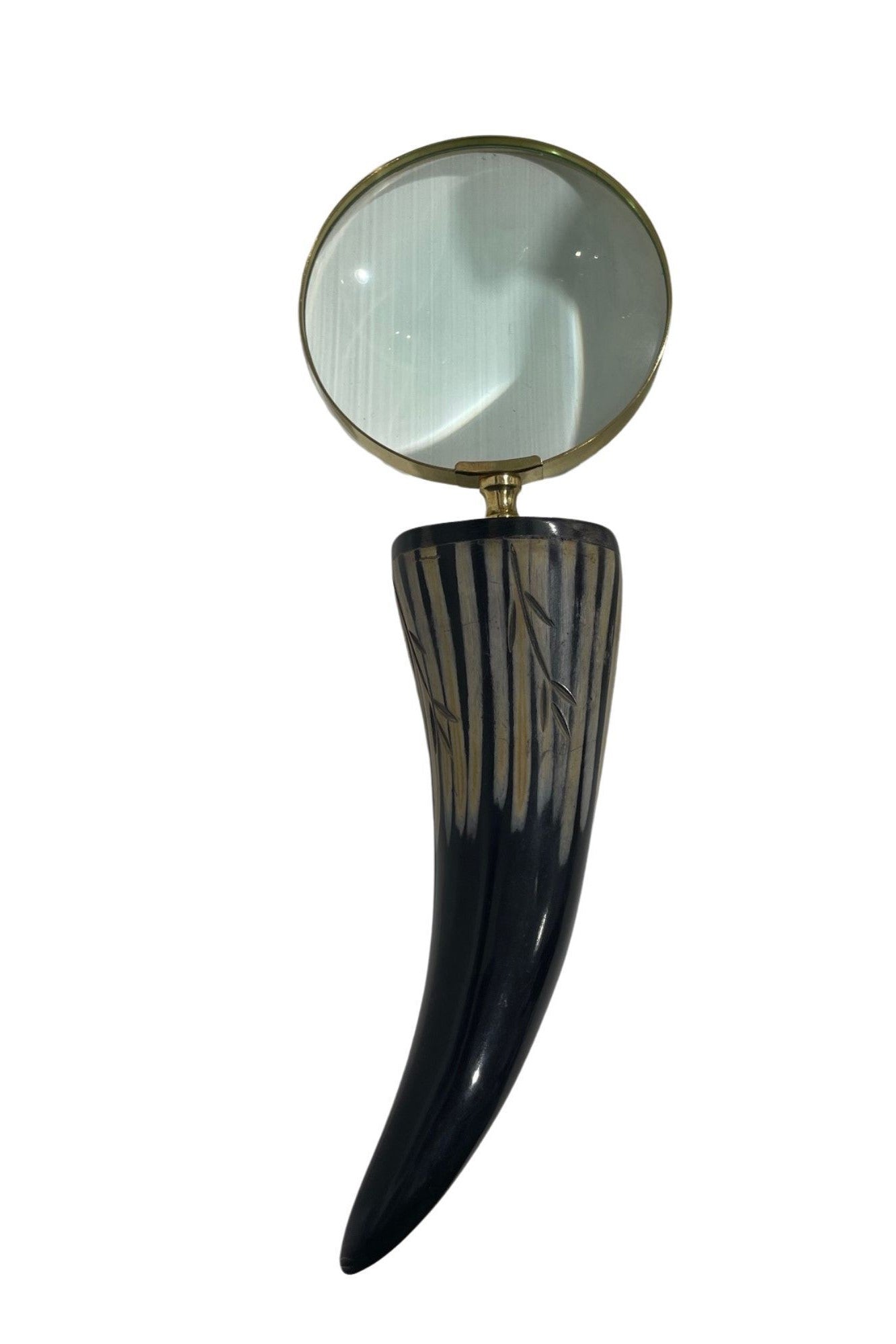 Horn Handle Brass Magnifying Glass - Magpie Style