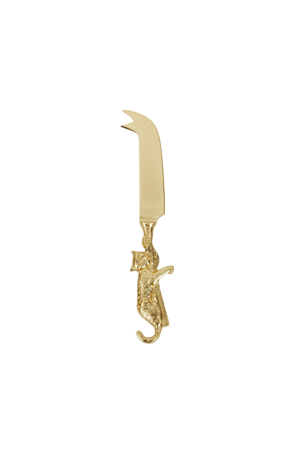 Gold Leopard Handle Cheese Knife