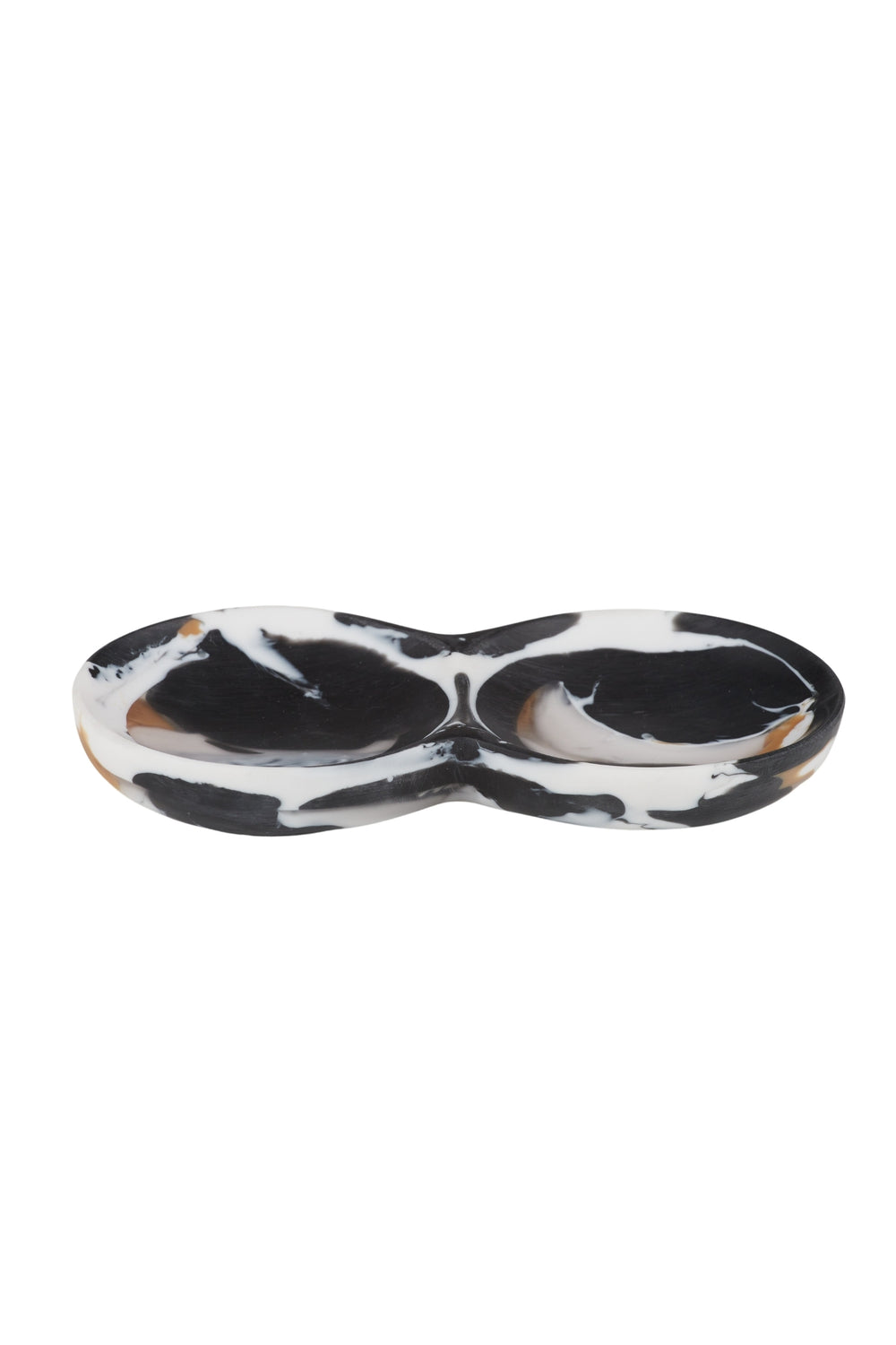 Tortoiseshell Marbled Double Dish