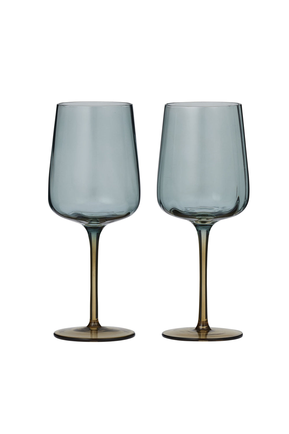 Smoke Blue Ombre Wine Glasses - Set of 2