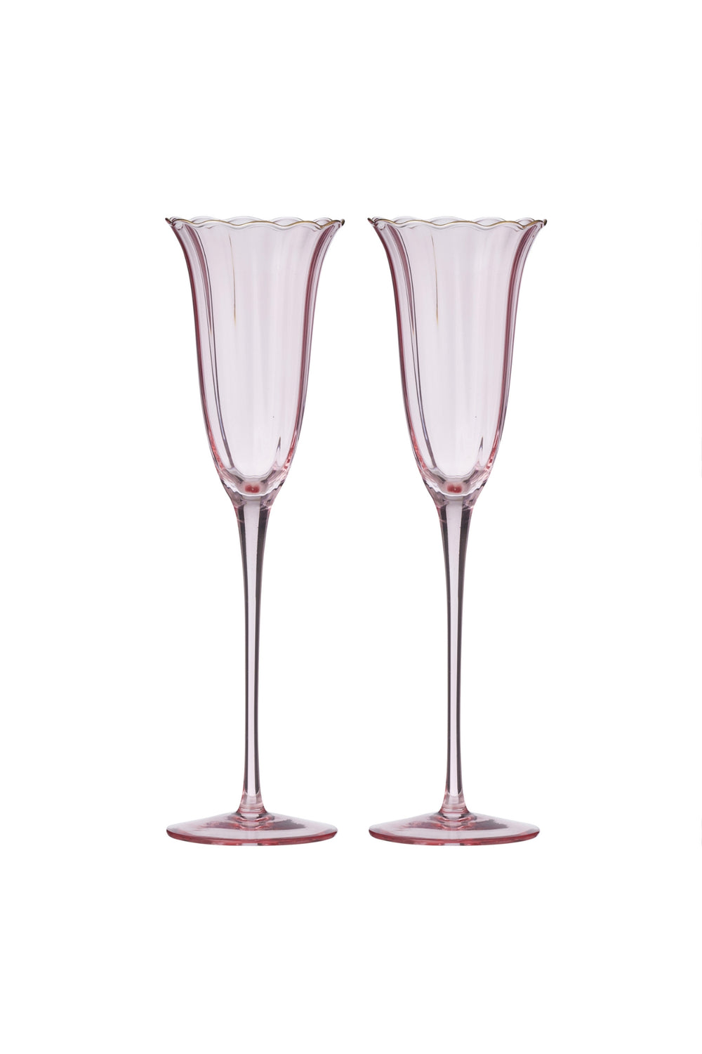 Blush Fluted Champagne Glass Set