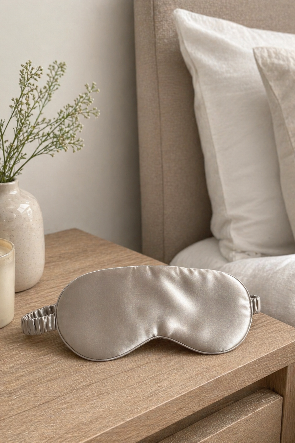 SILK SENSATION - Eye Mask - Taupe - Paula Ryan