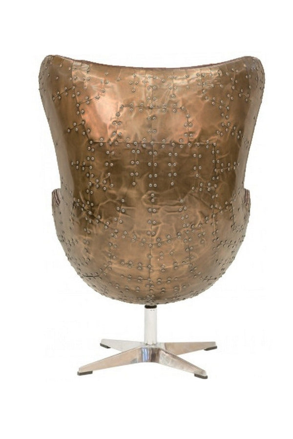 Egg Leather Swivel Chair - Magpie Style