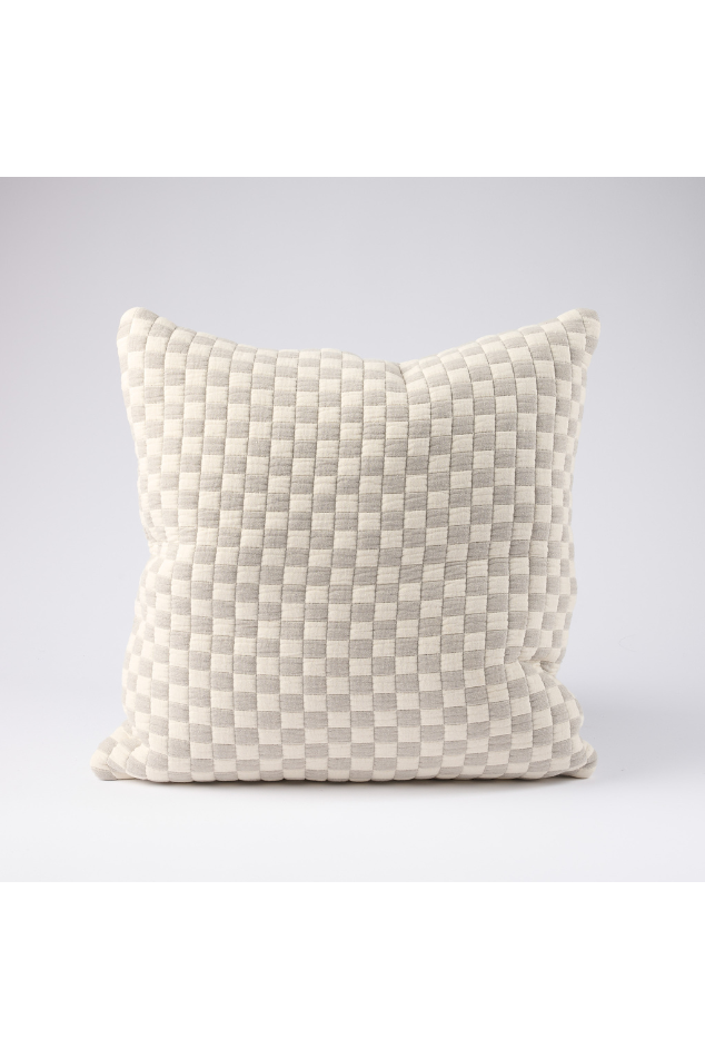 Gambit Cushion - White/Silver 50x50cm - Magpie Style