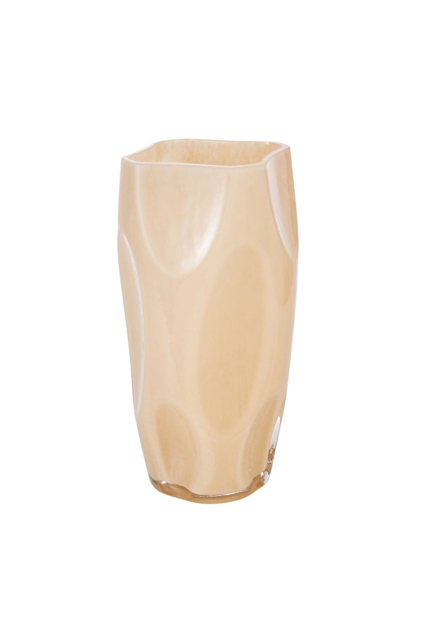 Caryna Milky Glass Vase - Beige
