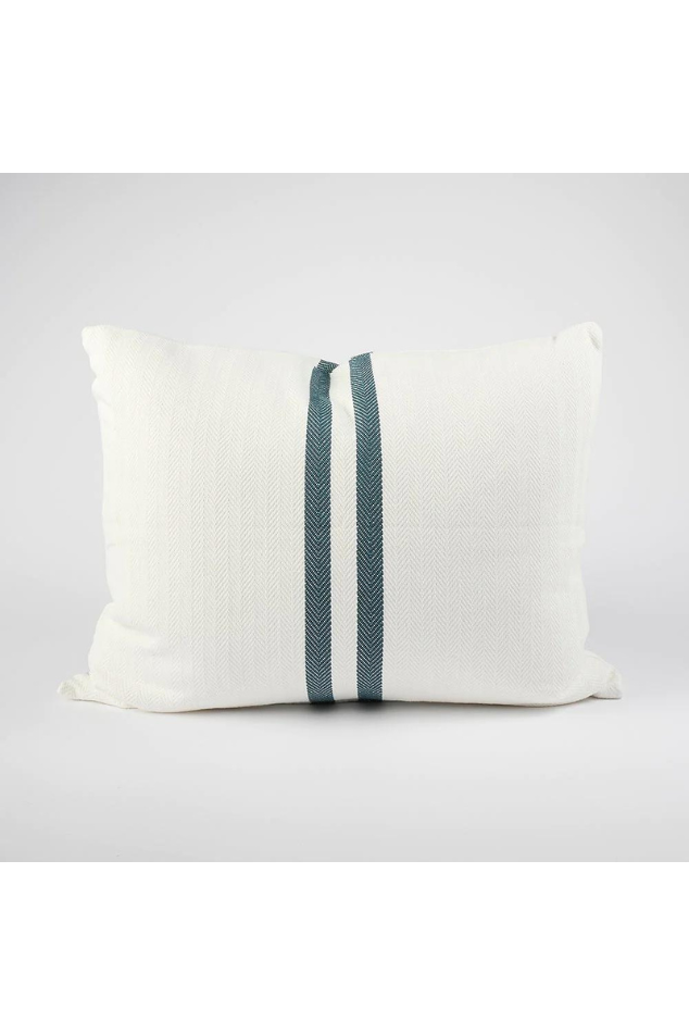 Simpatico Cushion - White/Navy 50x60cm - Magpie Style