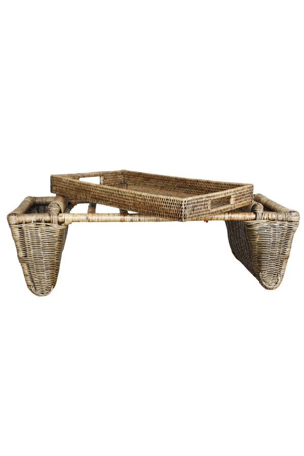 Rattan Breakfast Tray Table Large - Magpie Style