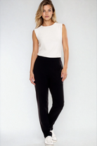 PAULA RYAN Slim Fit Sleeveless Crew Neck Top - Ecovero White - Paula Ryan