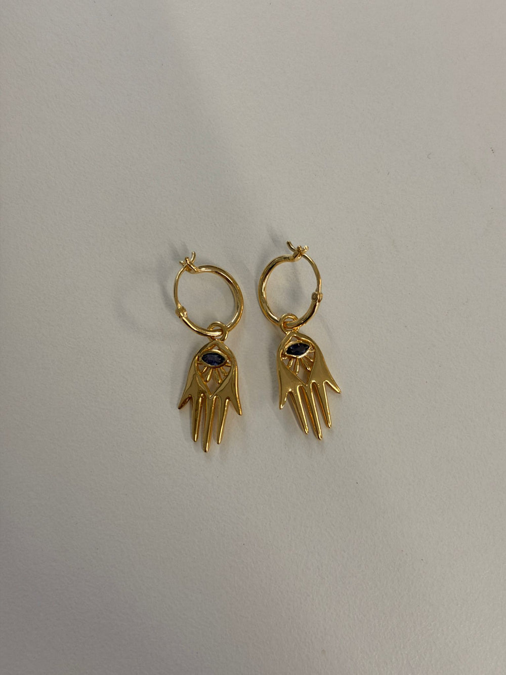 KYOTI Hamsa Charm Hoops