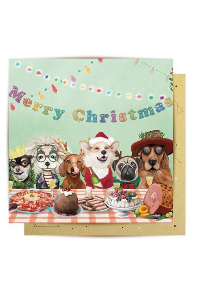 Canine Christmas Card - Magpie Style