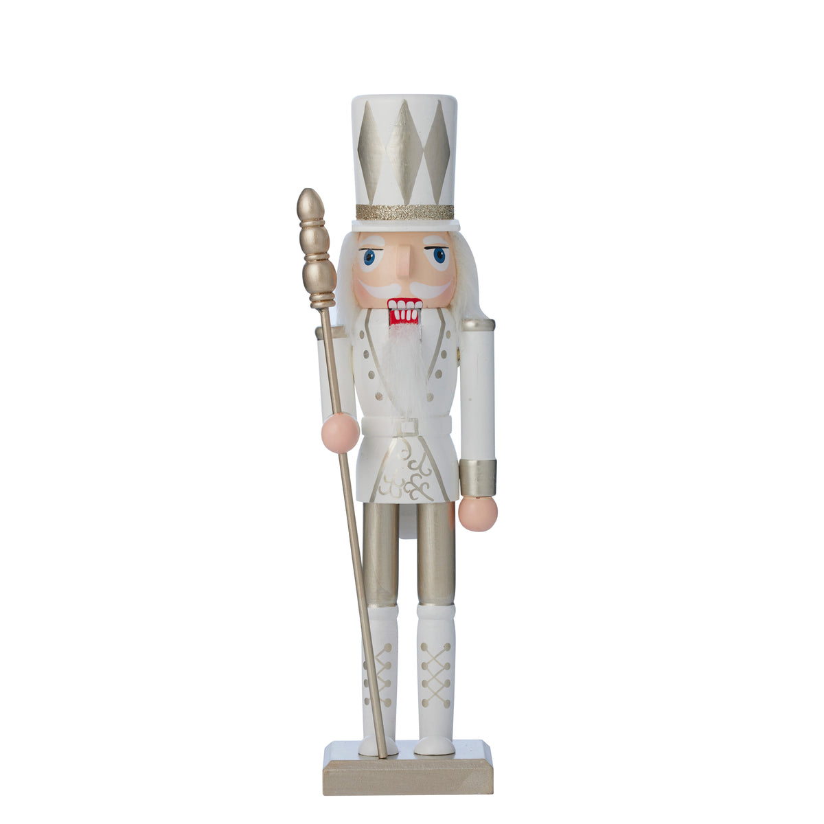 Nutcracker with Baton - Gold & Pink, 30cm