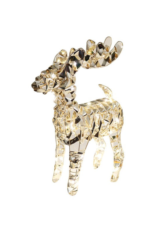 Vegas Reindeer Gold: 37cm - With Lights - Magpie Style